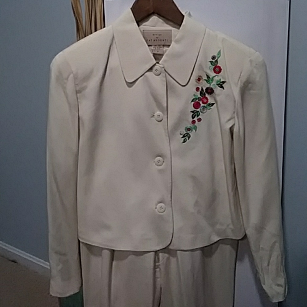 Pat Argenti 100% Silk pantsuit vintage